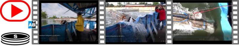 Aquaburg Video Aquawand Treibguttest von oben und der Seite an der TUHH 46s